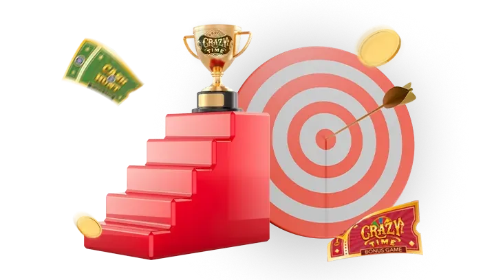 Crazy Time Cash Hunt bonus round target